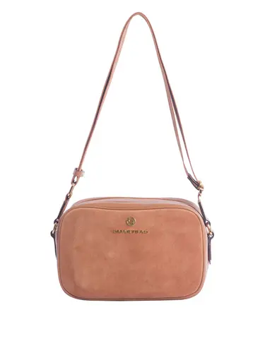 Bolsa Transversal Couro Camurça Caramelo Pequena 78078.25