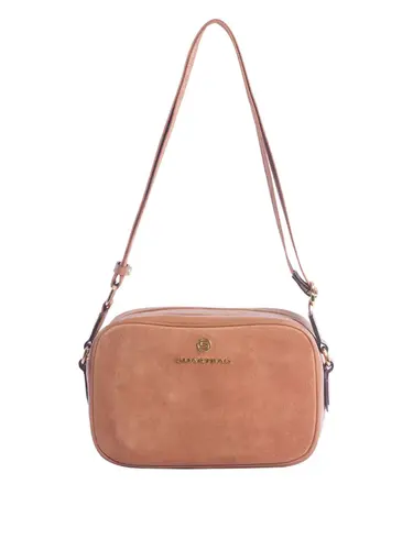 Bolsa Transversal Couro Camurça Caramelo Pequena 78078.25