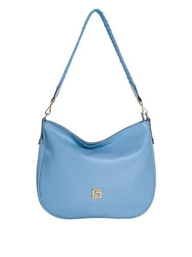 Bolsa Tiracolo Couro Azul Bebe Media 85241.25