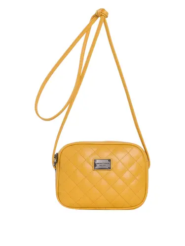 Minibag Transversal Couro Amarelo 85230.25
