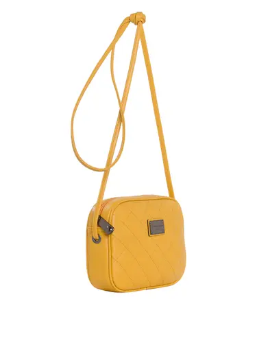 Minibag Transversal Couro Amarelo 85230.25
