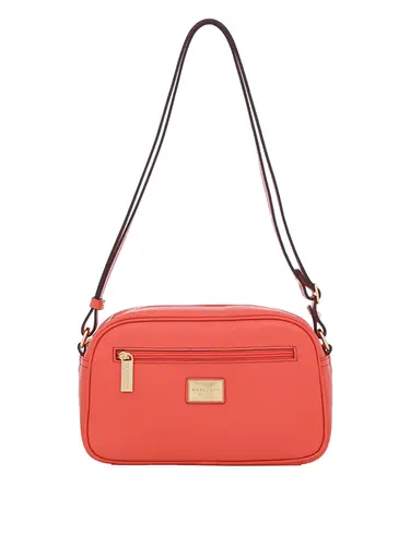 Bolsa Transversal Couro Goiaba Media 75194.24