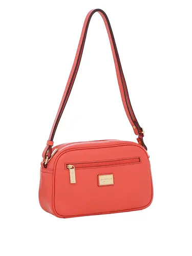 Bolsa Transversal Couro Goiaba Media 75194.24
