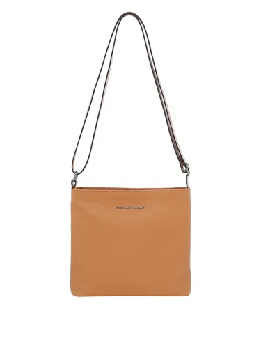 Bolsa Transversal Couro Camel Media  75146.24