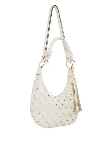 Bolsa Tiracolo Couro Marfim Media 79064.26