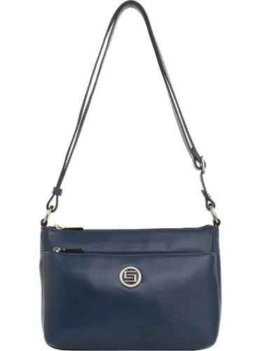 Bolsa Transversal Couro Marinho Media 76042.24