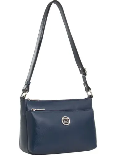 Bolsa Transversal Couro Marinho Media 76042.24