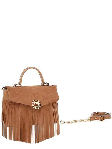 Bolsa de Mão Couro Camurça Whisky Media 76050.24