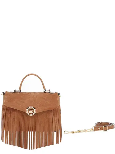 Bolsa de Mão Couro Camurça Whisky Media 76050.24