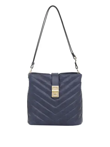 Bolsa Transversal Couro Marinho Media 76046.24