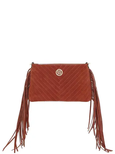 Bolsa Tiracolo Couro Camurça Telha Pequena 76051.24