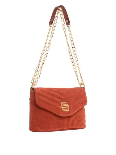 Bolsa Tiracolo Camurça Telha Pequena 76011.24