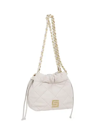 Bolsa Bucket Couro Off White Pequena 76024.24