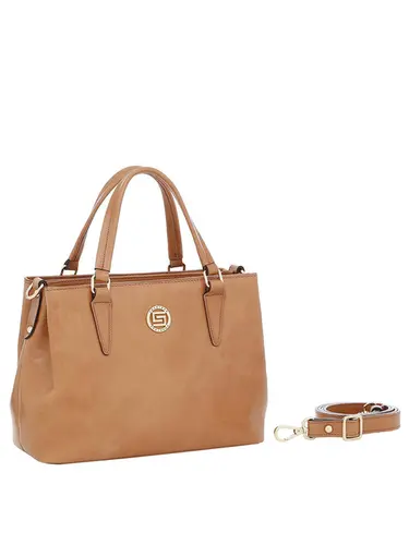 Bolsa Tote Couro Croco Whisky Media 76032.24