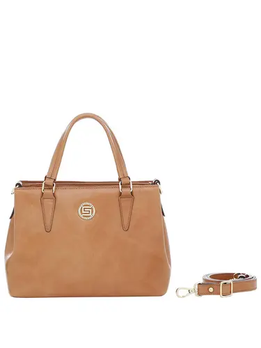 Bolsa Tote Couro Croco Whisky Media 76032.24