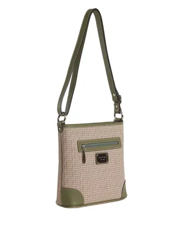 Bolsa Transversal Monograma Nude/Oliva Media 85001.25