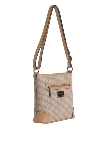 Bolsa Transversal Monograma Nude/Bege Media 85001.25