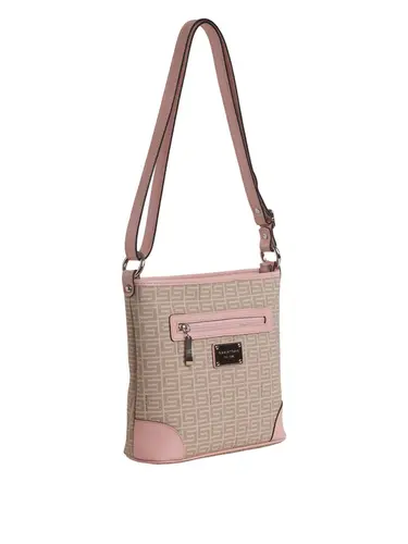 Bolsa Transversal Monograma Nude/Rose Media 85001.25