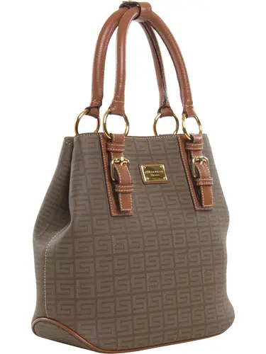 Bolsa Tote Monograma Caqui/Avela Media 85005.25