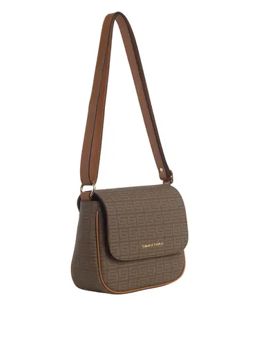 Bolsa Transversal Monograma Caqui/Avela Media 85008.25