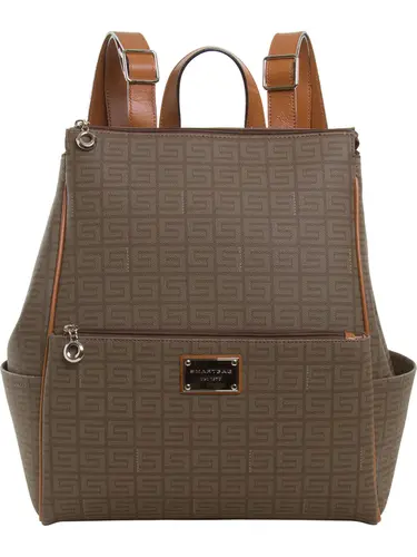 Bolsa Mochila Veneza Caqui/Caramelo Grande 85025.25