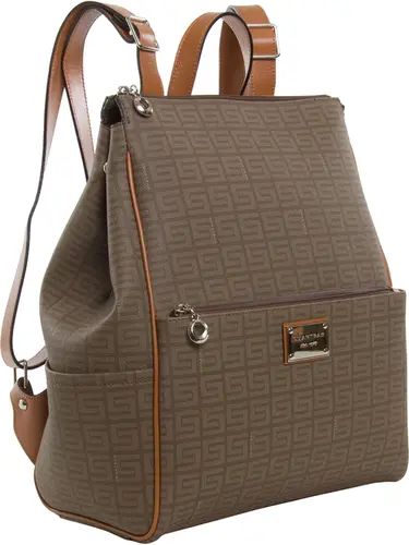 Bolsa Mochila Veneza Caqui/Caramelo Grande 85025.25