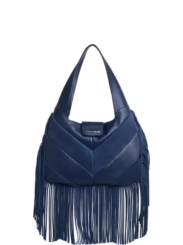 Bolsa Tiracolo Couro Camurça Marinho Grande 70059.26