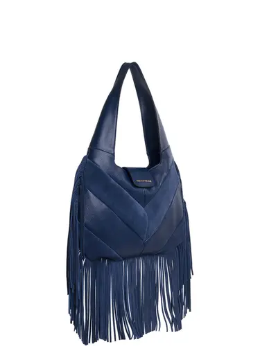 Bolsa Tiracolo Couro Camurça Marinho Grande 70059.26