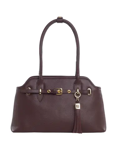 Bolsa Tiracolo Couro Marrom Grande 70042.26