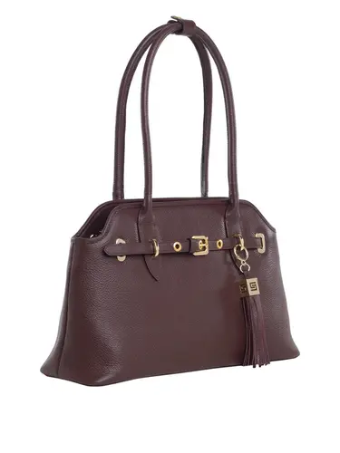 Bolsa Tiracolo Couro Marrom Grande 70042.26