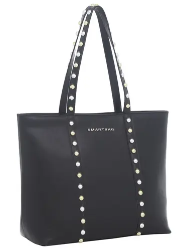 Bolsa Tiracolo Couro Preto Grande 78021.25
