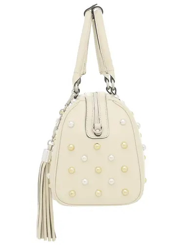 Bolsa Tote Couro Marfim Media 78032.25