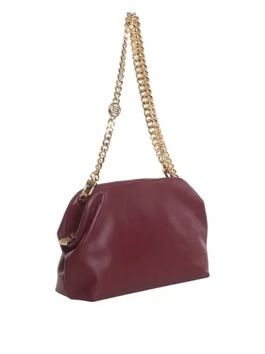 Bolsa Tiracolo Couro Burgundy Pequena 78002.25