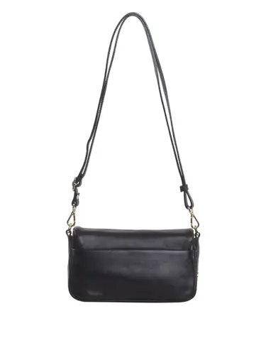 Bolsa Tiracolo Couro Preto Media 78005.25