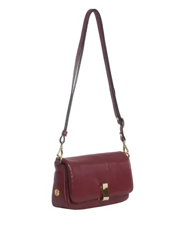 Bolsa Tiracolo Couro Burgundy Media 78005.25