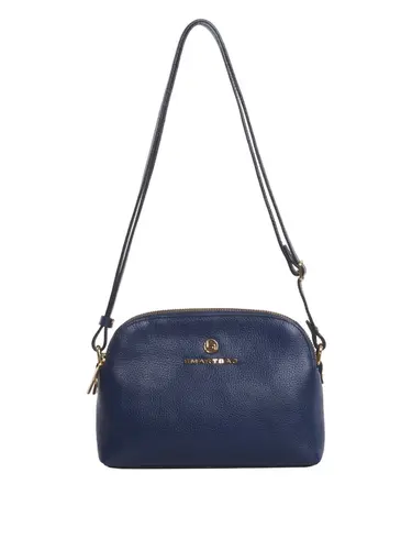 Bolsa Transversal Couro Marinho Media 78006.25