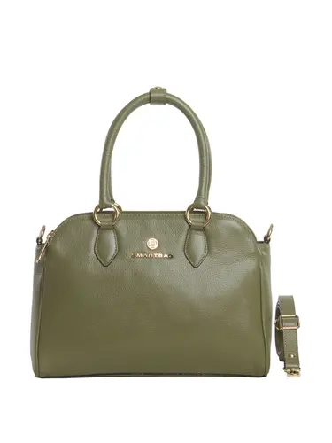 Bolsa Transversal Couro Oliva Media 78007.25