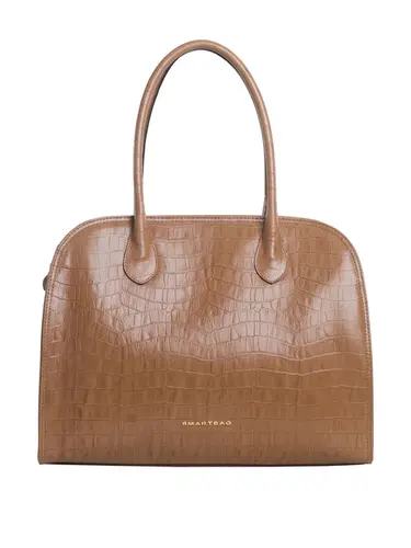 Bolsa Mão Smartbag  Couro Croco Caramelo  Media 78010.25