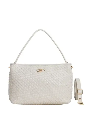 Bolsa de Mao Couro Tresse Marfim Media  - 78012.25