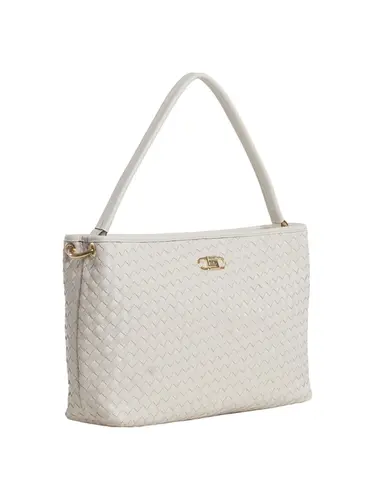 Bolsa de Mao Couro Tresse Marfim Media  - 78012.25