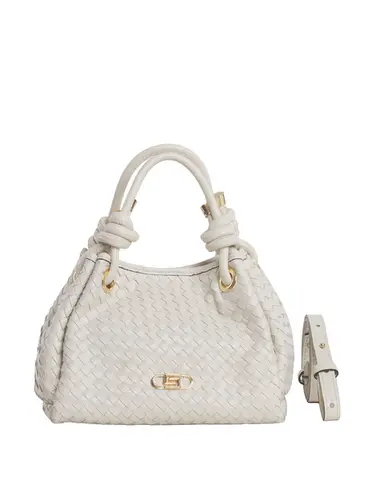 Bolsa Mao Couro Tresse Marfim Media 78014.25