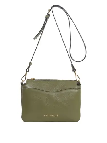 Bolsa Transversal Couro Oliva Pequena 78022.25