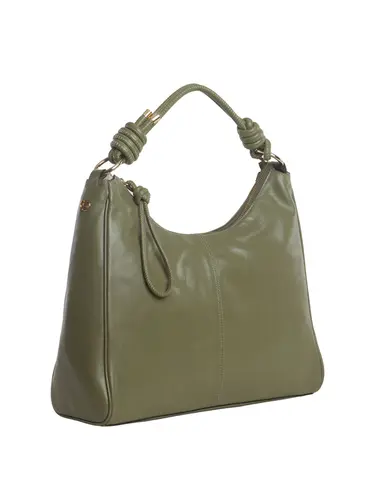 Bolsa Tiracolo Couro Oliva Grande 78018.25