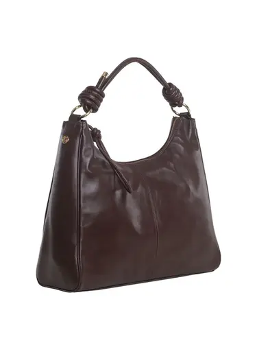 Bolsa Tiracolo Couro Chocolate Grande 78018.25