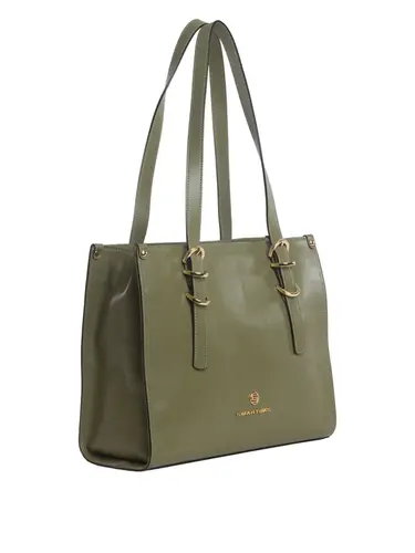 Bolsa Tiracolo Couro Oliva Media 78036.25
