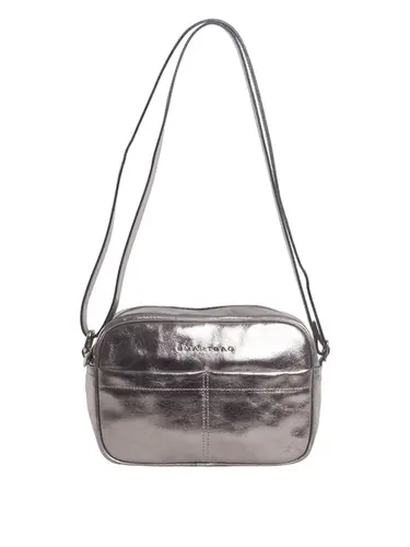 Bolsa Transversal Couro Metalizado Inox Media 78037.25