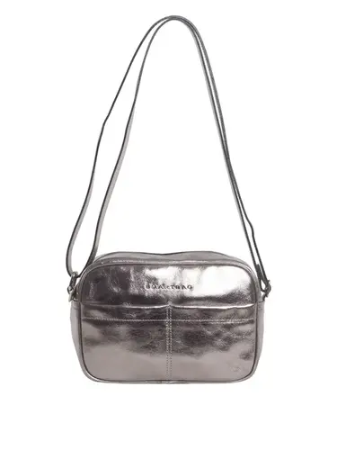 Bolsa Transversal Couro Metalizado Inox Media 78037.25