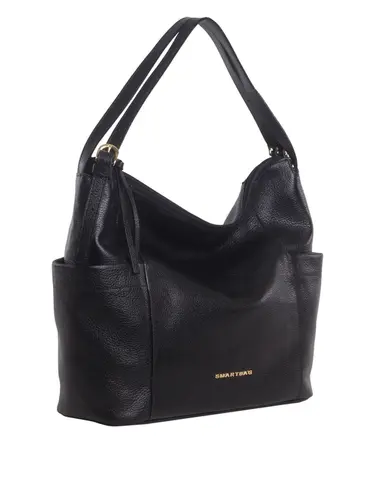 Bolsa Hobo Couro Preto Grande 78052.25