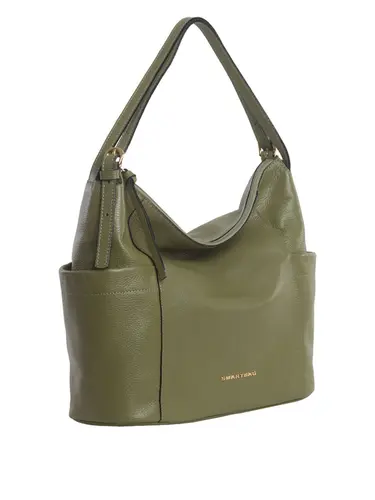 Bolsa Hobo Couro Oliva Grande 78052.25