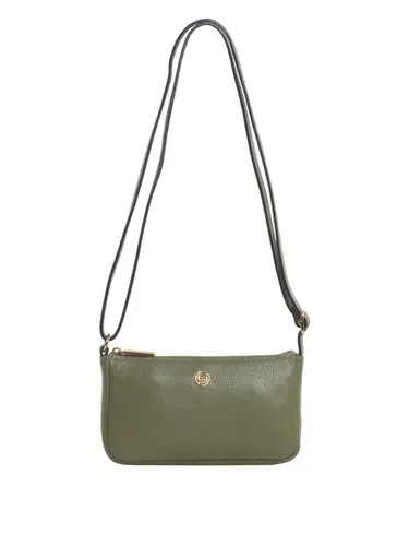 Bolsa Transversal Couro Oliva Pequena 78053.25